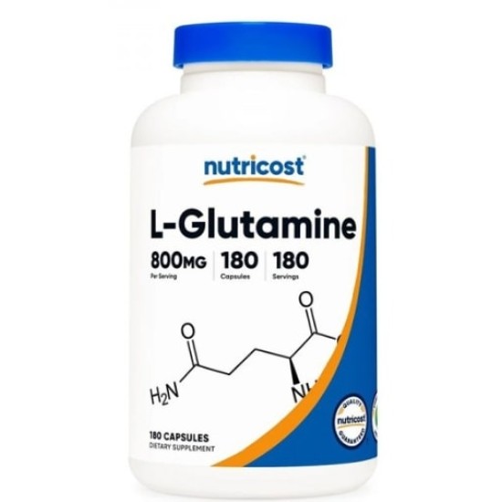 Nutricost L-Glutamine 800 мг / 180 капсули на супер цена
