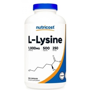 Nutricost L-Lysine 500 мг / 500 капсули
