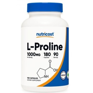 Nutricost L-Proline 500 мг / 180 капсули