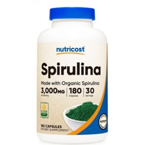 Nutricost Spirulina 500 мг / 180 капсули