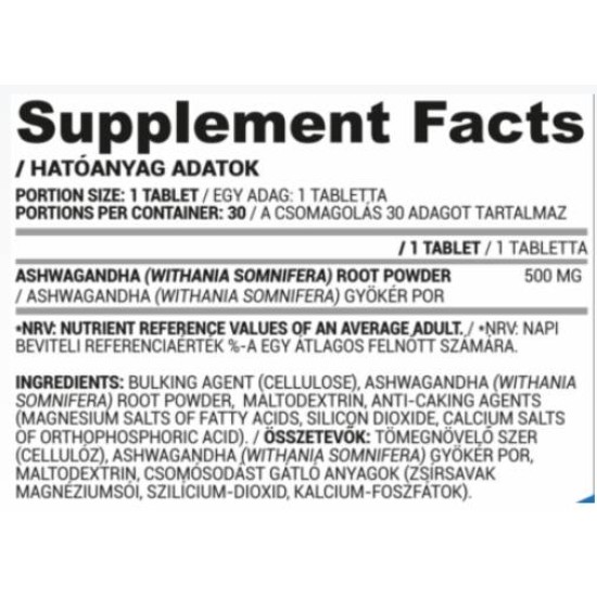 Nutriversum Ashwagandha 500 мг / 30 таблетки на супер цена