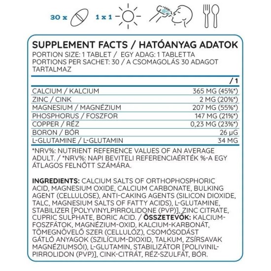 Nutriversum Ca/Zn/MG | Calcium Magnesium Zinc Formula 30 таблетки на супер цена