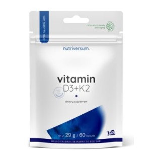 Nutriversum D3 + K2 Vitamin - 60 caps / 60 servs
