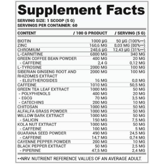 Nutriversum FBR Flow | Thermogenic Fat Burner Powder - 300 gr / 60 servs на изгодни цени Nutriversum FBR Flow | Thermogenic Fat Burner Powder - 300 gr / 60 servs на супер цена