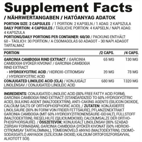Nutriversum HCA + CLA Caps - 120 caps / 60 serv на супер цена