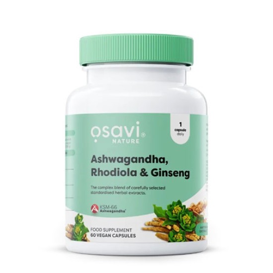 Osavi Ashwagandha + Rhodiola & Ginseng 60 капсули на супер цена