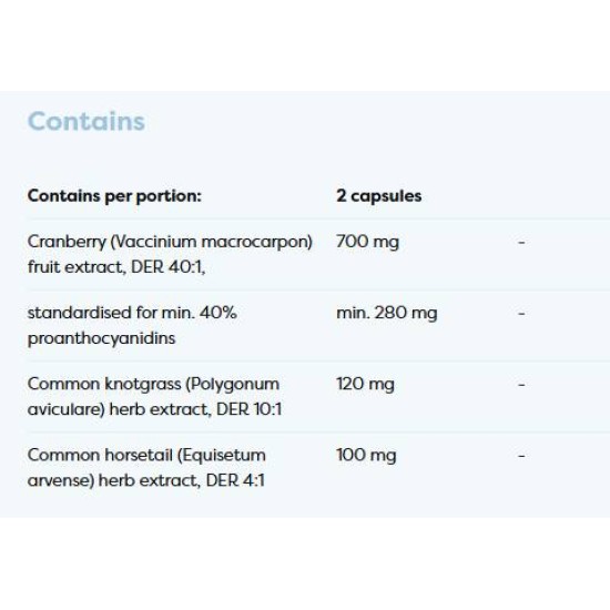 Osavi Cranberry EXTRA 700 mg | with Common Knotgrass & Horsetail 60 капсули на супер цена
