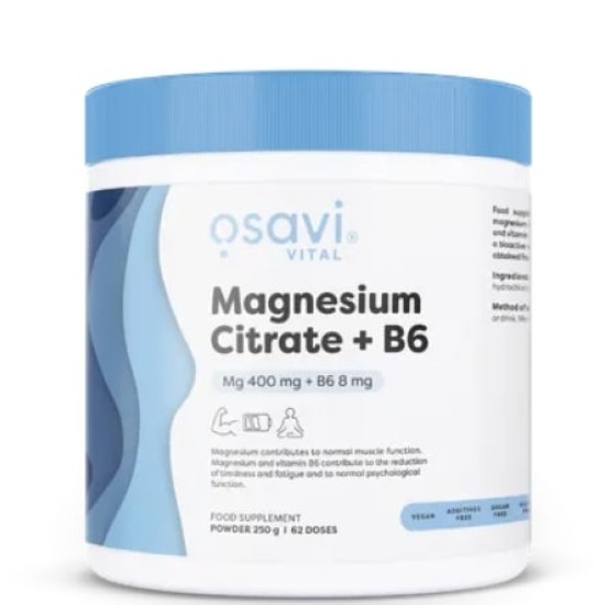 Osavi Magnesium Citrate + B6 Powder 250 гр на супер цена