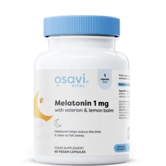 Osavi Melatonin with Valerian & Lemon Balm 60 капсули на супер цена