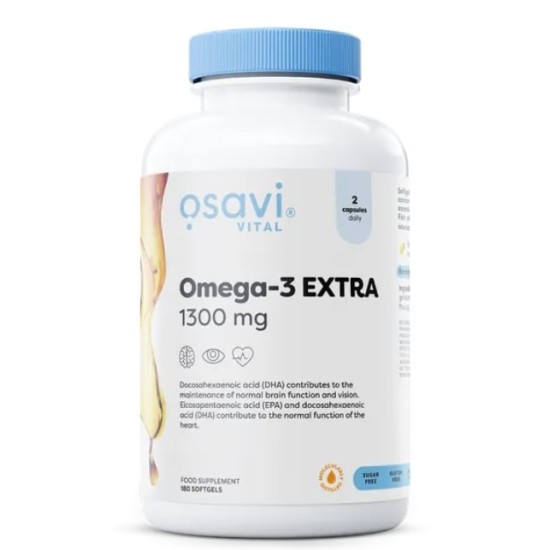 Osavi Omega-3 Extra 1300 мг / 180 гел капсули на супер цена