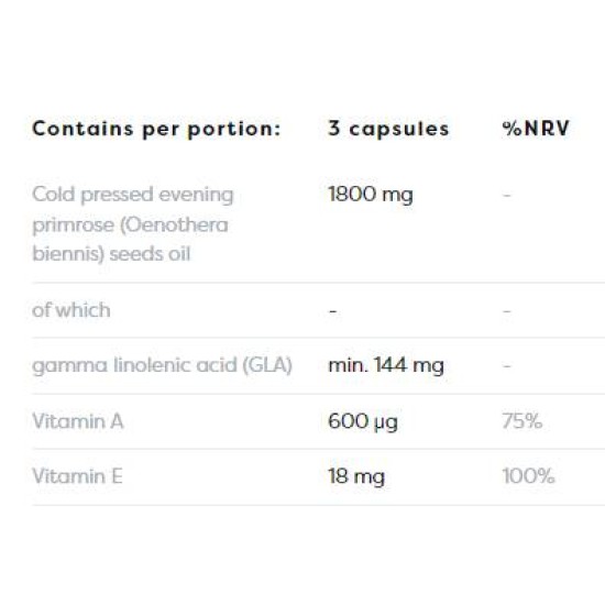 Osavi Primrose Oil 1800 мг | with Vitamin A & E 120 гел капсули на супер цена