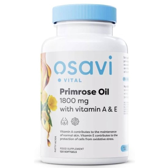 Osavi Primrose Oil 1800 мг | with Vitamin A & E 120 гел капсули на супер цена