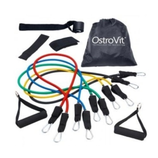 OstroVit Тренировъчен комплект ластици 11 части / Resistance Band Set на супер цена