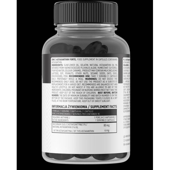 OstroVit Astaxanthin Forte 4 мг / 90 гел капсули на супер цена