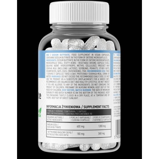OstroVit Sodium Butyrate 600 мг / 90 капсули на супер цена