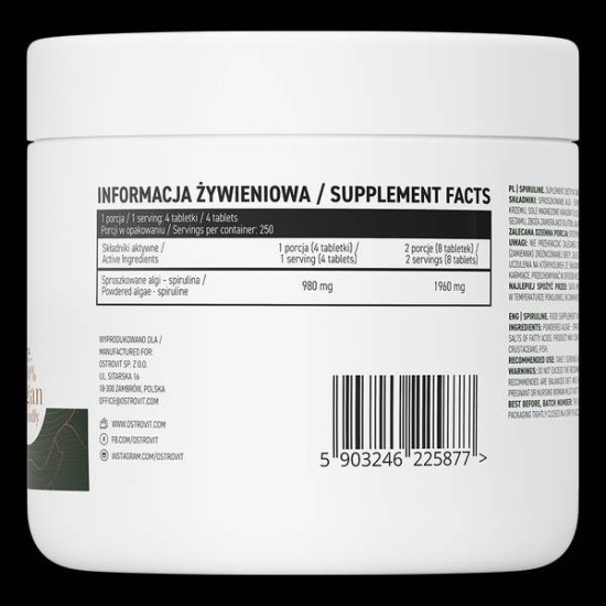OstroVit Spiruline 1000 таблетки на супер цена