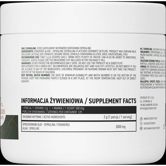 OstroVit Spiruline Powder 250 гр на супер цена