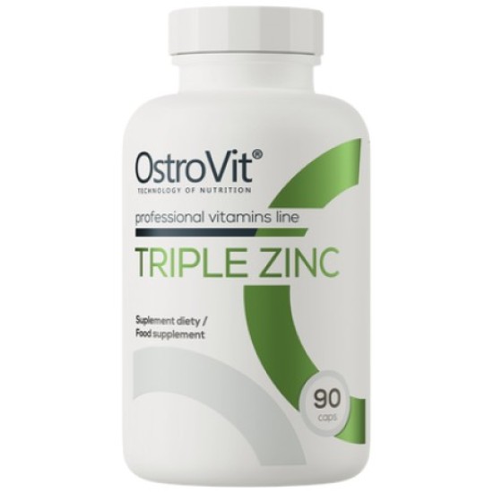 OstroVit Triple Zinc / Gluconate + Picolinate + Citrate 90 капсули на супер цена