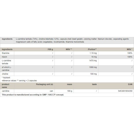 Peak Carnitine 100 капсули на супер цена