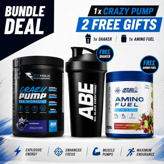 Промо Стак Fitholic Professional Crazy Pump + ABE Shaker FREE +  на супер цена