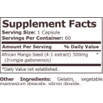 PURE NUTRITION - AFRICAN MANGO 500 MG - 60 CAPSULES на супер цена