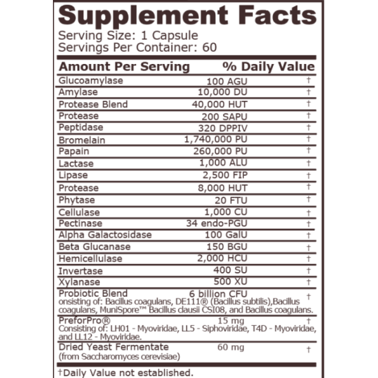 PURE NUTRITION - DIGEST PLUS - 60 CAPSULES на супер цена