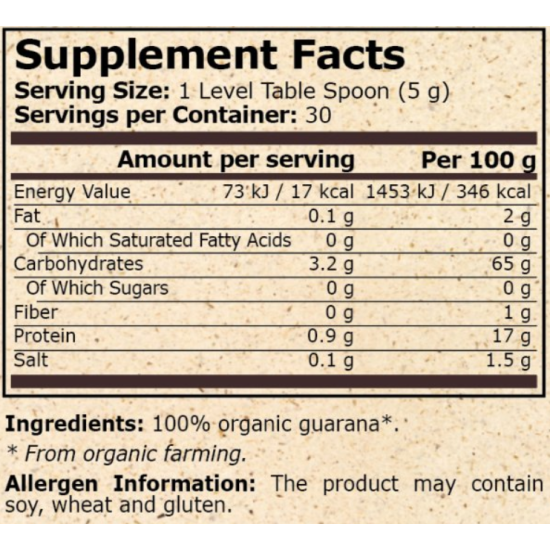PURE NUTRITION - GUARANA COMPLEX 1000 MG - 90 TABLETS  на супер цена
