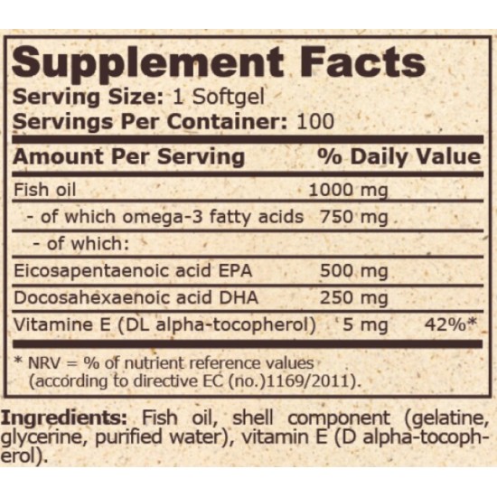 Pure Nutrition Super Omega 3 Fish Oil 1000 мг 500 EPA / 250 DHA 100 гел капсули на супер цена