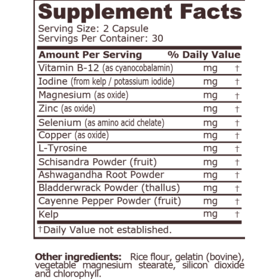 PURE NUTRITION - THYROID SUPPORT - 60 CAPSULES на супер цена