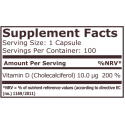 Pure Nutrition VITAMIN D3 400 IU (10MCG) 100 caps на супер цена