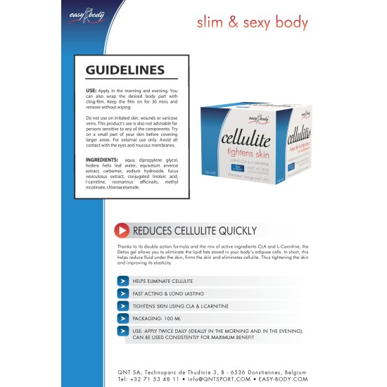 QNT Sport Nutrition Easy Body Detox Cellulite Gel 100 мл на супер цена