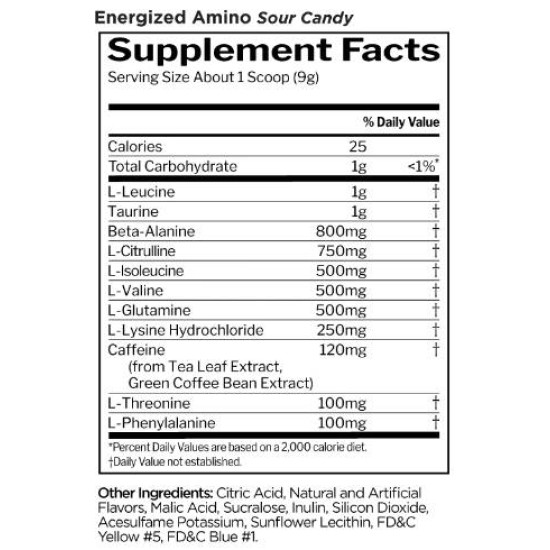 RULE ONE Energized Amino | with Natural Caffeine 270 гр на супер цена