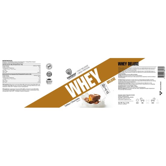 SWEDISH Supplements Whey Protein Deluxe 900 гр на супер цена