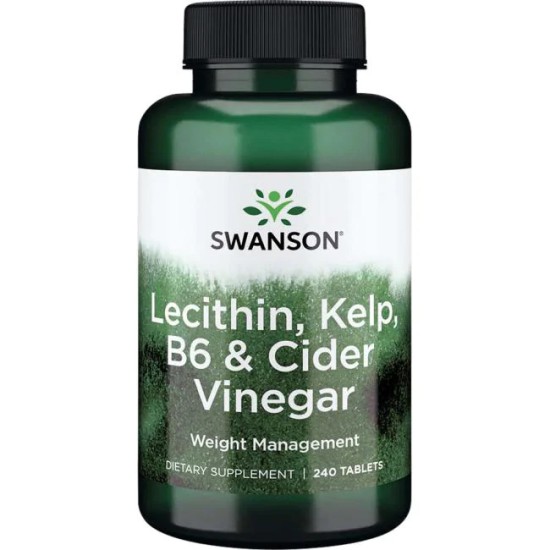 Swanson Lecithin, Kelp, B-6, & Cider Vinegar 240 таблетки на супер цена
