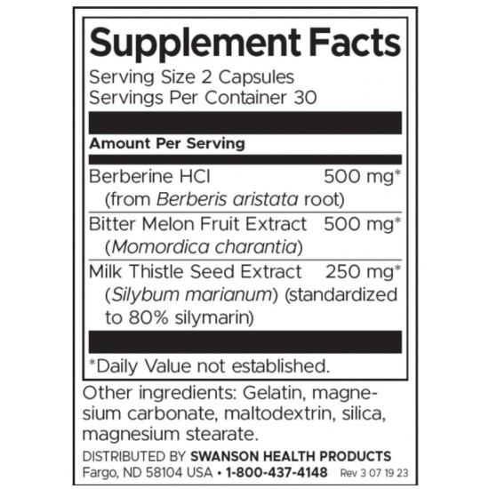 Swanson Berberine Plus 60 капсули на супер цена