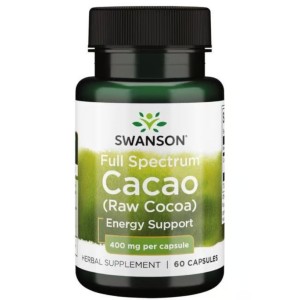 Swanson Full Spectrum Cacao Energy Suppprt 400 мг / 60 капсули