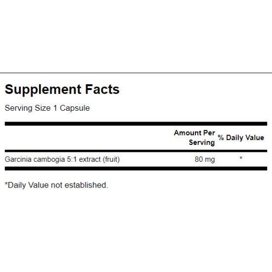 Swanson Garcinia Cambogia 5:1 Extract 80 мг / 60 капсули на супер цена