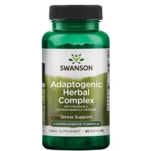 SWANSON Adaptogenic Herbal Complex | with Rhodiola Ashwagandha Ginseng 60 капсули