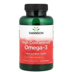 Swanson High Concentrate Omega-3 120 гел капсули