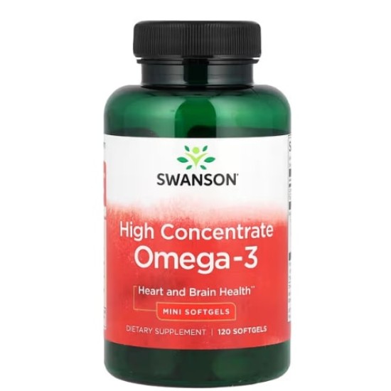 Swanson High Concentrate Omega-3 120 гел капсули на супер цена