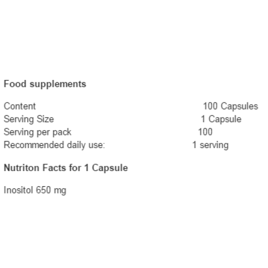 Swanson Inositol 100 капсули на супер цена