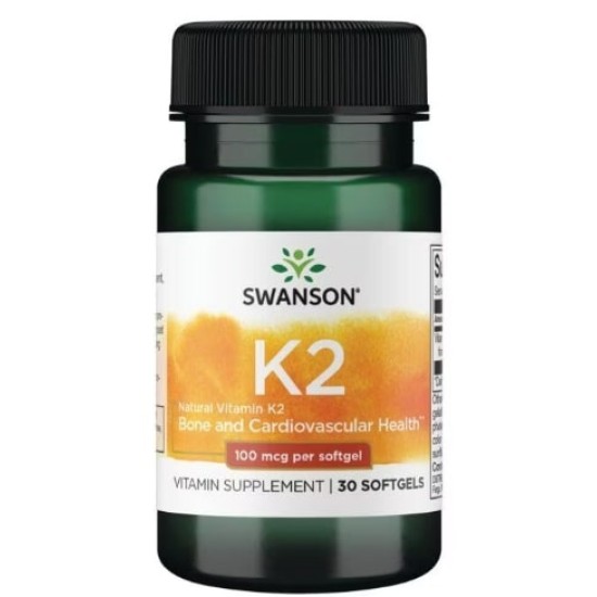 Swanson Vitamin K2 50 мкг / 30 гел капсули на супер цена