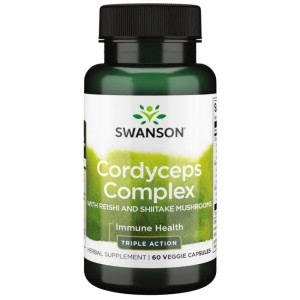 Swanson Cordyceps Complex with Reishi and Shiitake Mushrooms 60 веге капсули