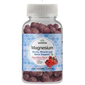 Swanson Magnesium Gummies - Mixed Berry 120 дъвчащи таблетки