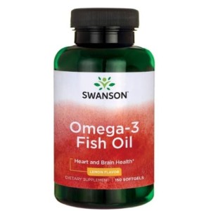 SWANSON Lemon Flavor Omega 3 1000 мг / 150 гел капсули