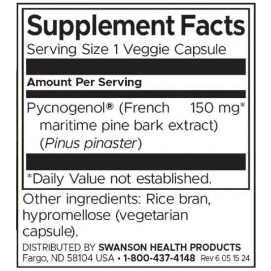 Swanson Pycnogenol 150 мг / 30 капсули на супер цена