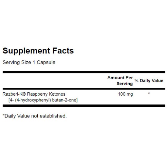 Swanson Razberi-K /Raspberry Ketones/ 100 мг / 60 капсули на супер цена