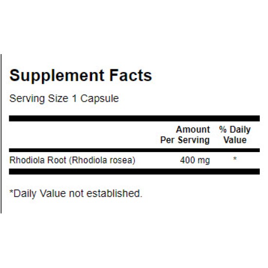 Swanson Rhodiola Rosea Root 400 мг / 100 капсули на супер цена