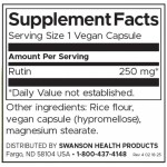 Swanson Rutin Natural Bioflavanoid 250 мг / 250 капсули на супер цена