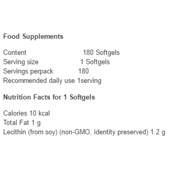 Swanson Lecithin Non-GMO 180 гел капсули на супер цена
